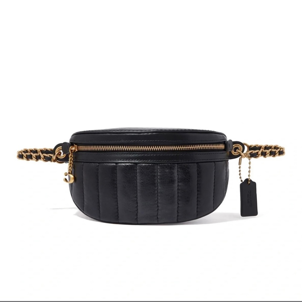 🖤NWT coach Chain Belt Bag With Quilting